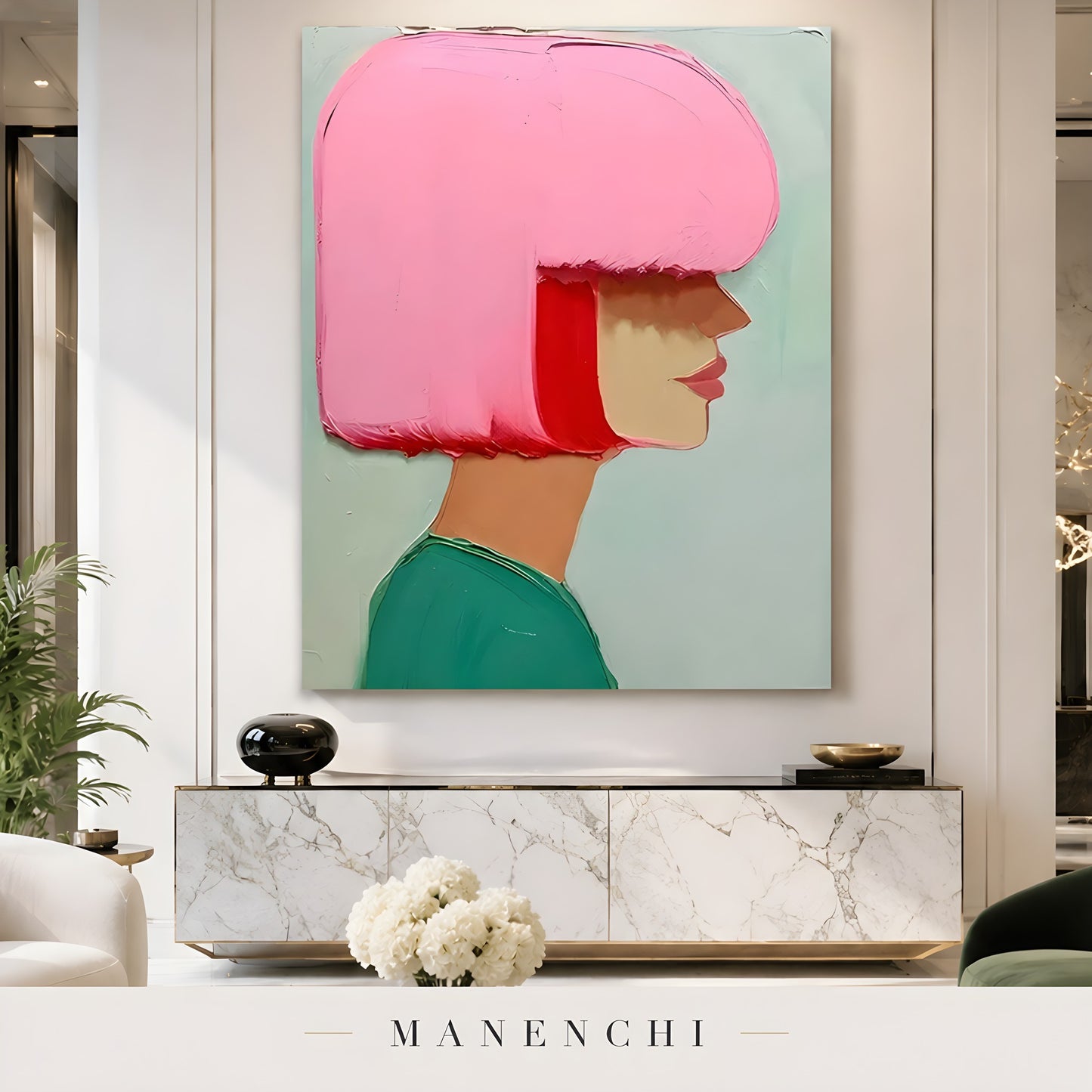 Chromatic Muse Profile - original hand-painted portrait by Manenchi