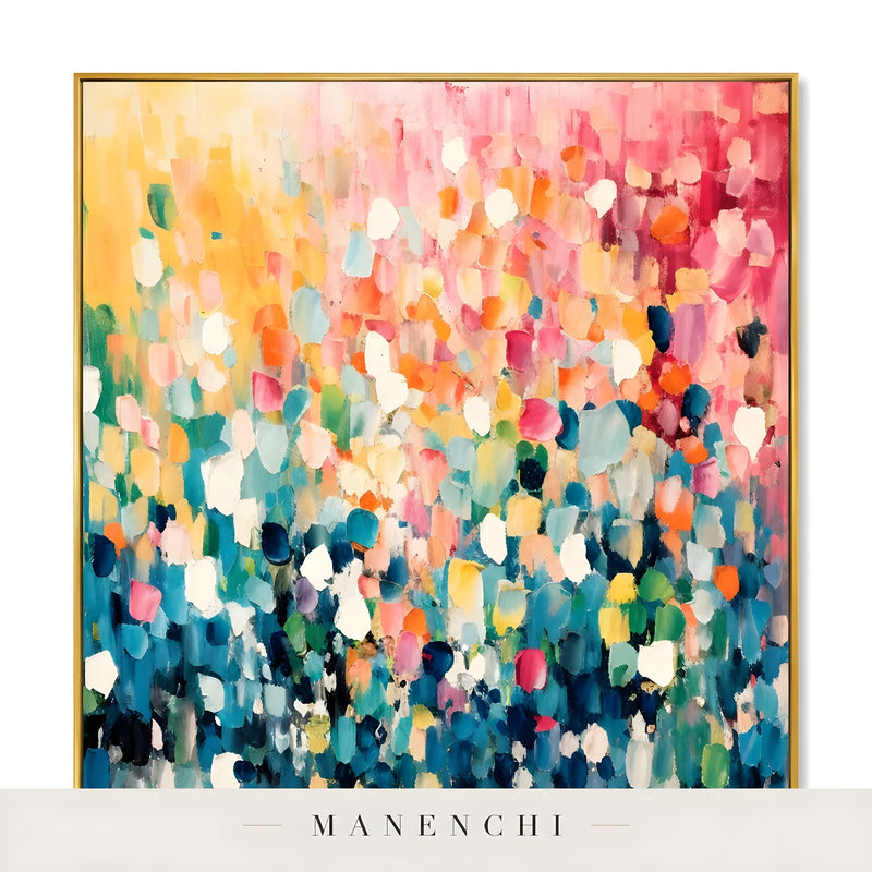 Chromatic Summer Solstice - original hand-painted abstract painting by Manenchi