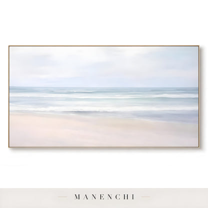 Coastal Serene Solitude - original hand-painted abstract painting by Manenchi