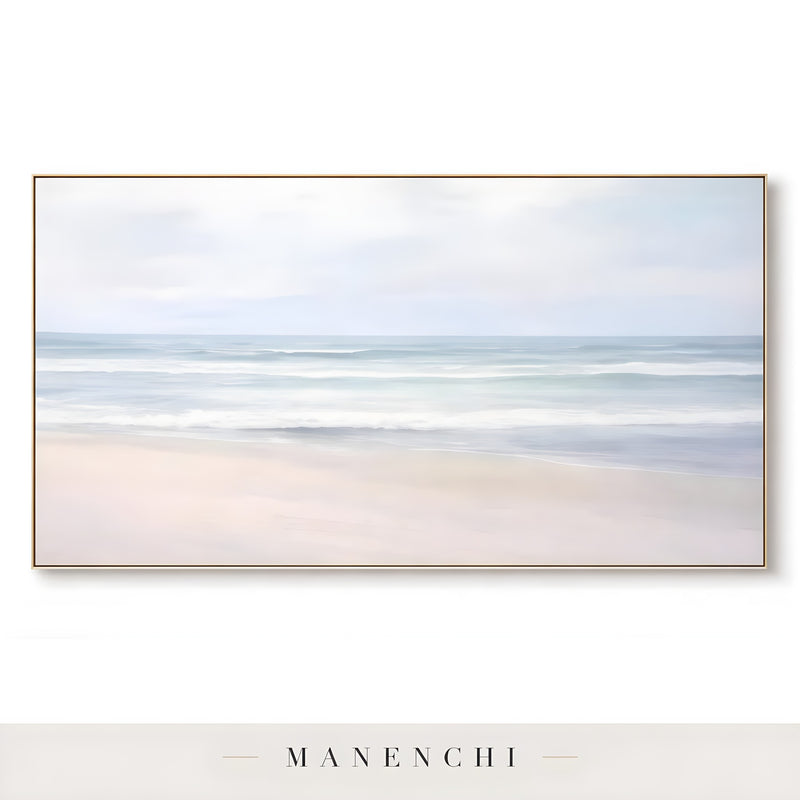 Coastal Serene Solitude - original hand-painted abstract painting by Manenchi