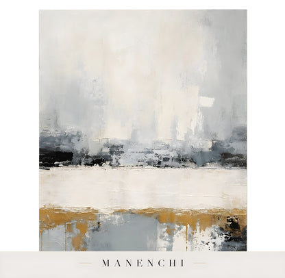 Coastal Strata Horizon abstract painting displayed in coastal strata horizon full view