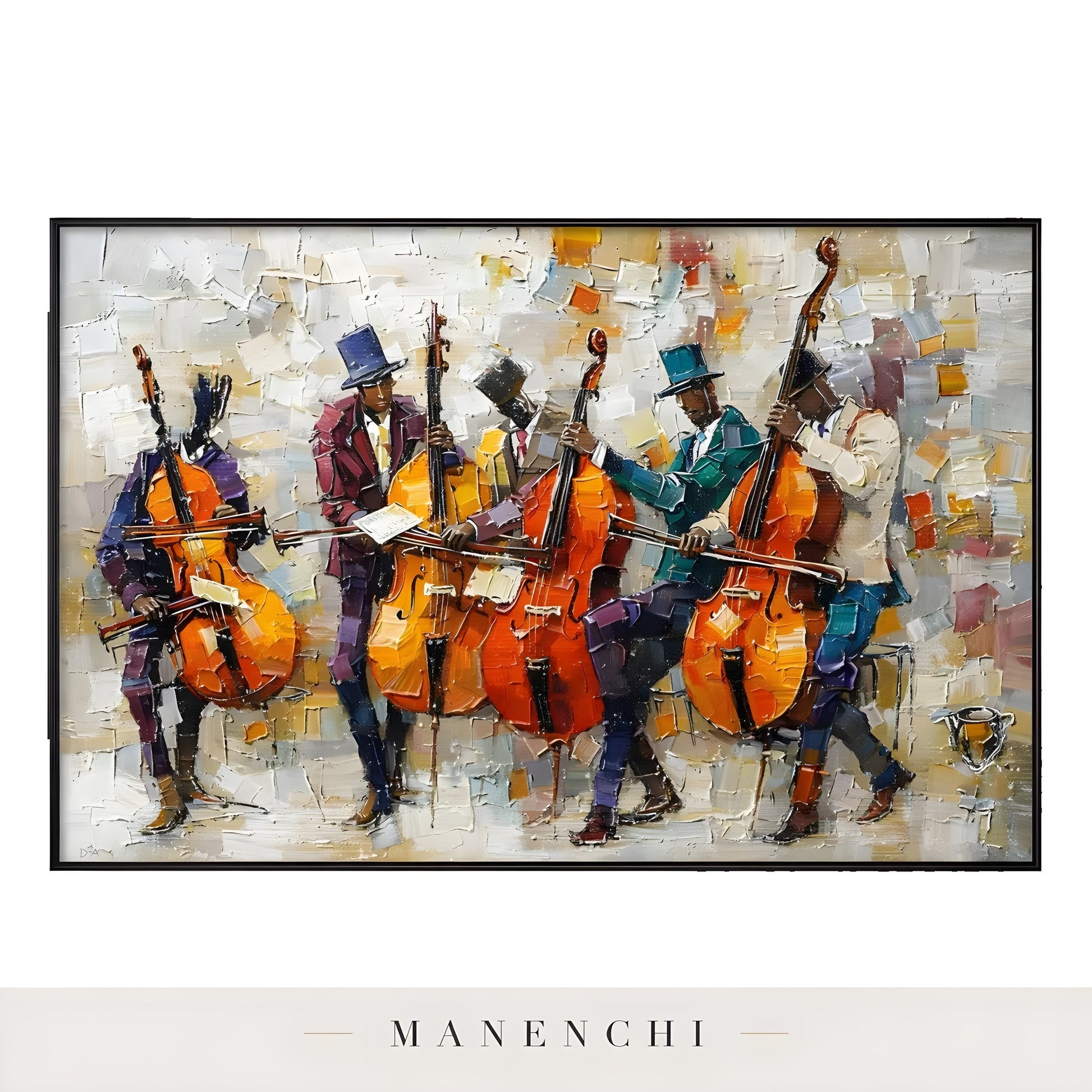 Crescendo Jazz Ensemble - original hand-painted portrait by Manenchi