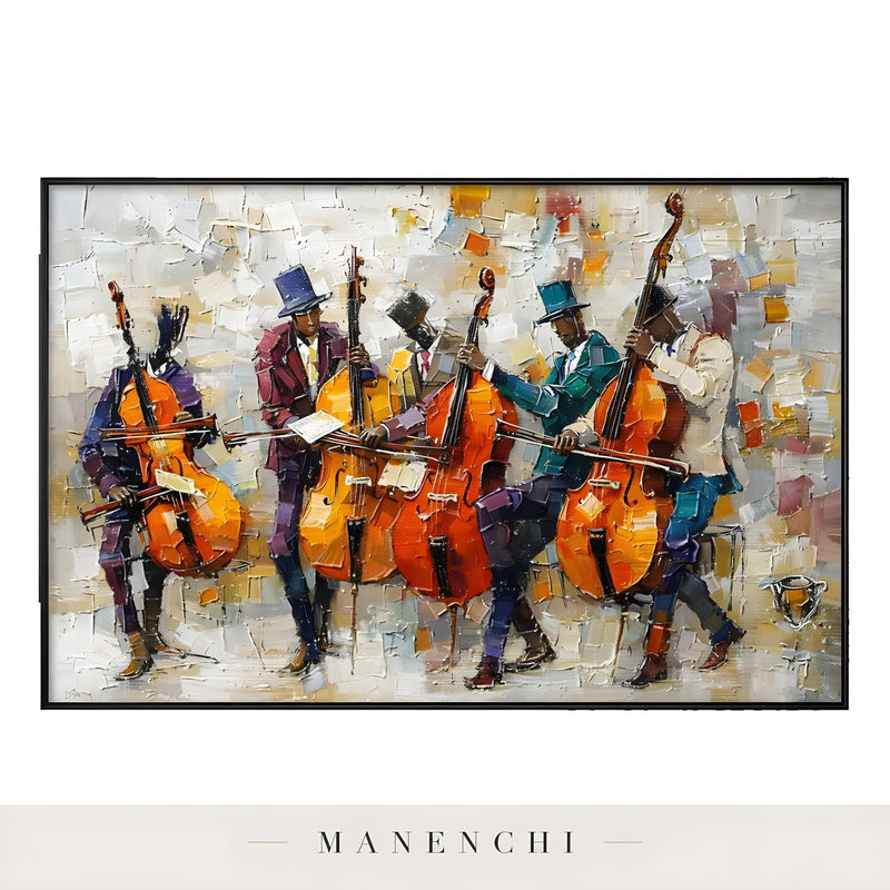 Crescendo Jazz Ensemble - original hand-painted portrait by Manenchi