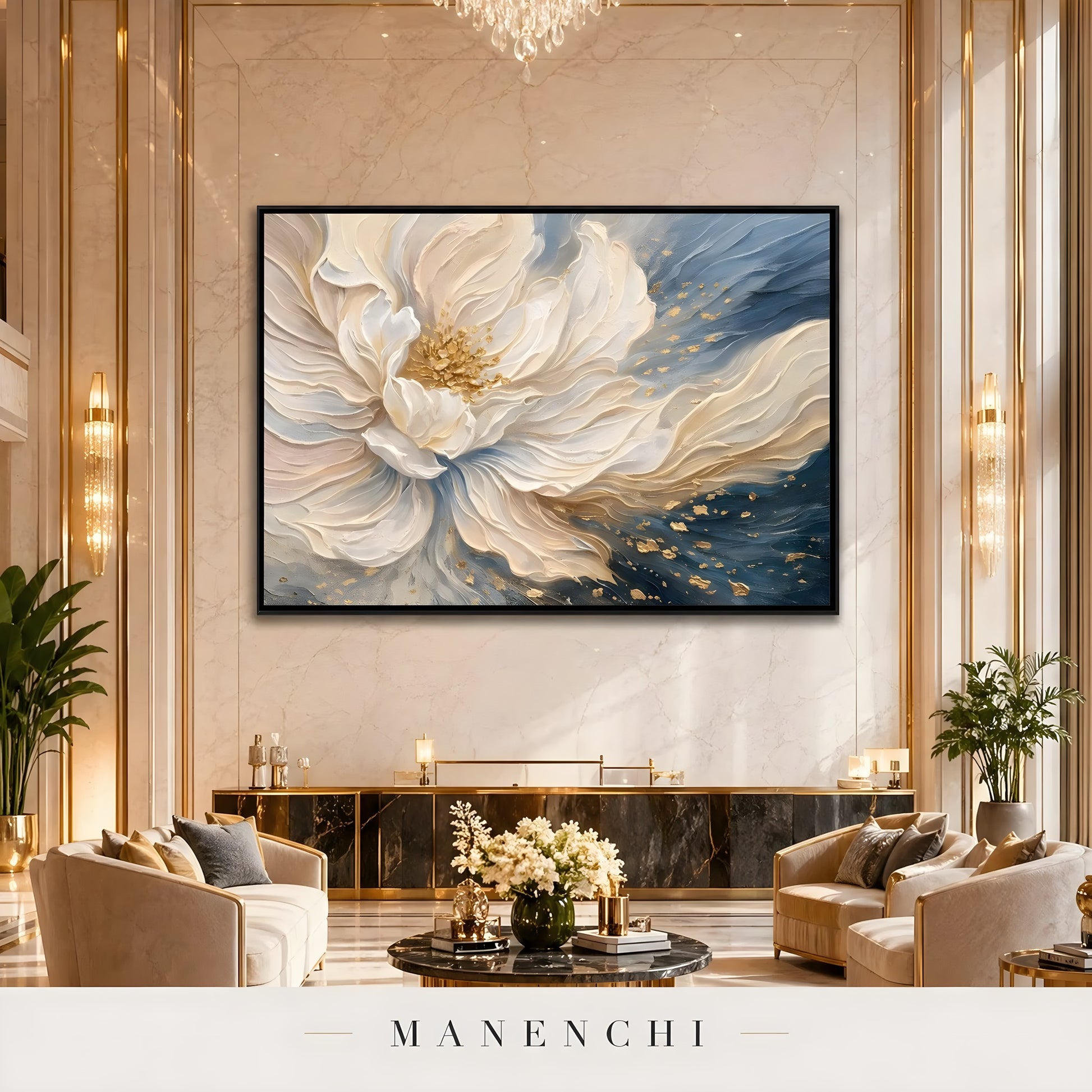 Ethereal Bloom - original hand-painted abstract painting by Manenchi