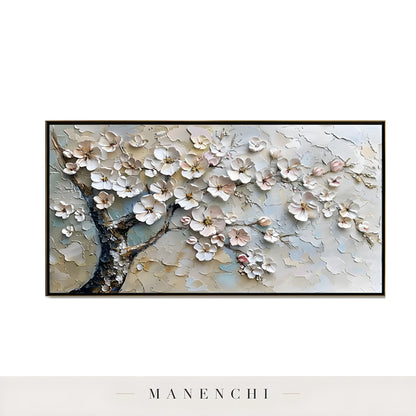 Ethereal Blossom abstract painting displayed in original painting isolated