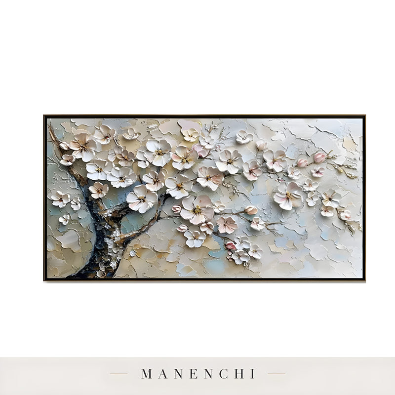 Ethereal Blossom abstract painting displayed in original painting isolated
