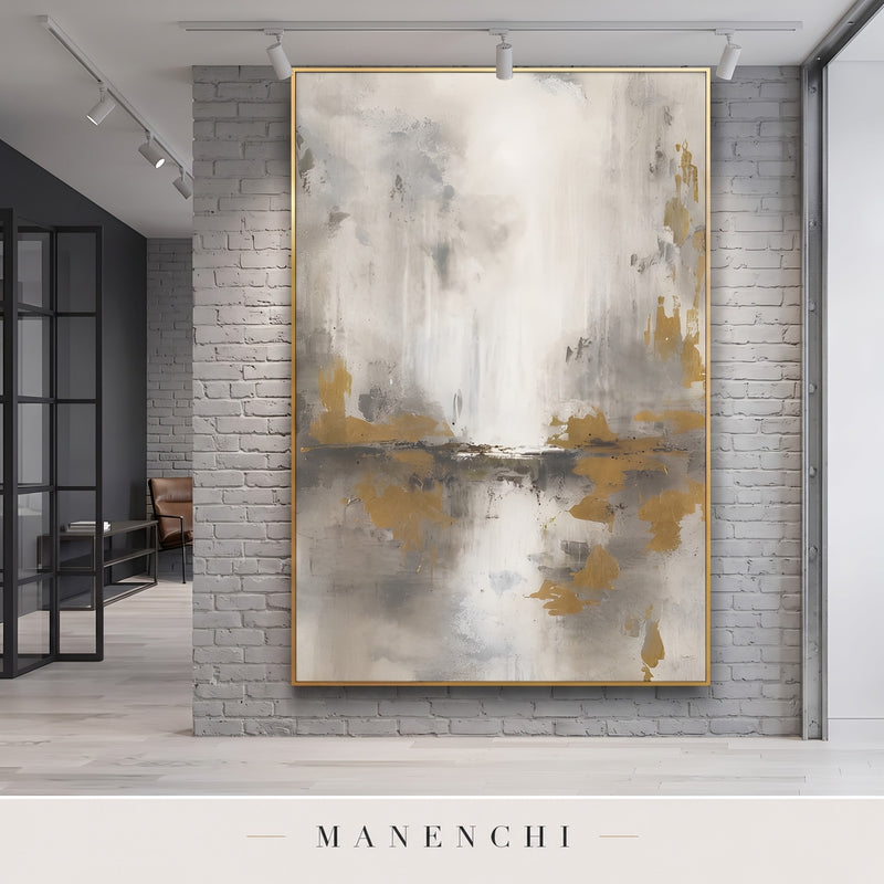 Ethereal Echoes abstract painting displayed in a loft