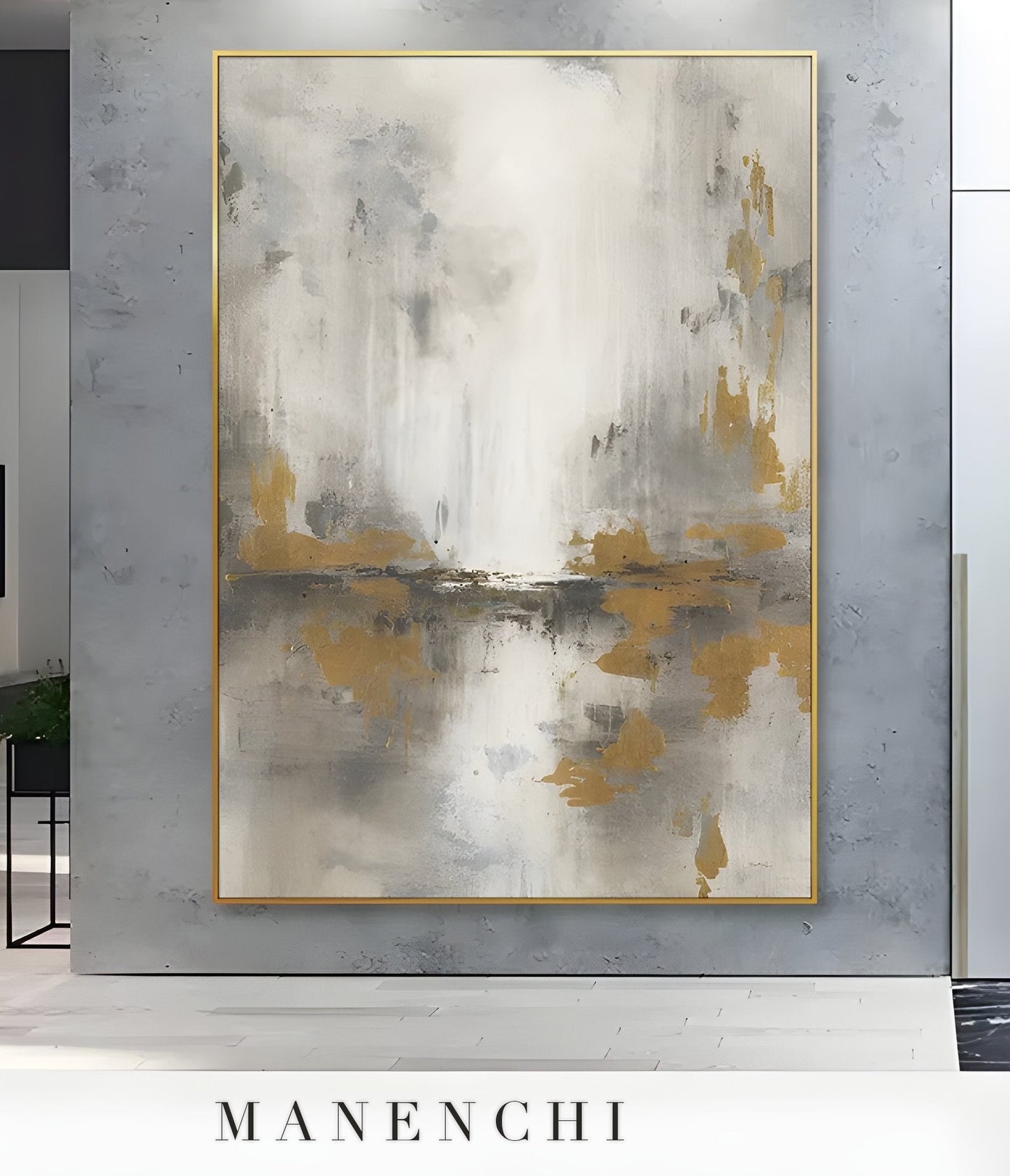 Ethereal Echoes original hand-painted abstract painting by ManenchiGallery