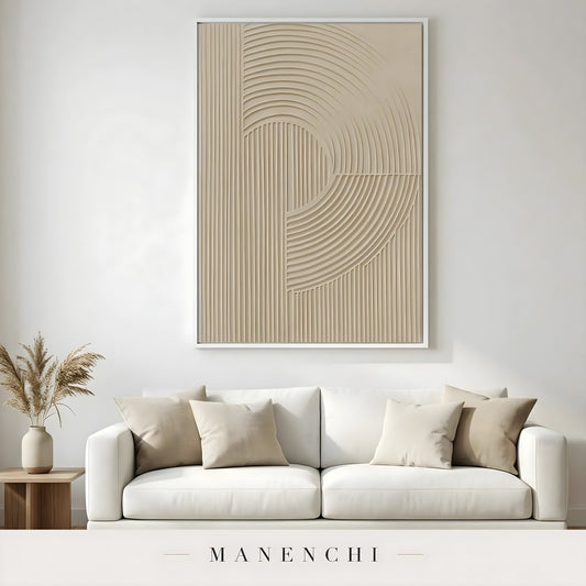 Ethereal Linear Harmony - original hand-painted abstract painting by Manenchi