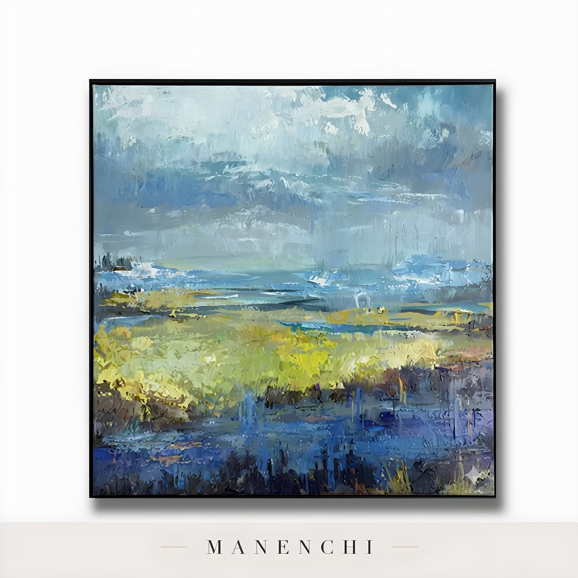 Ethereal Stormscape abstract painting displayed in individual art piece