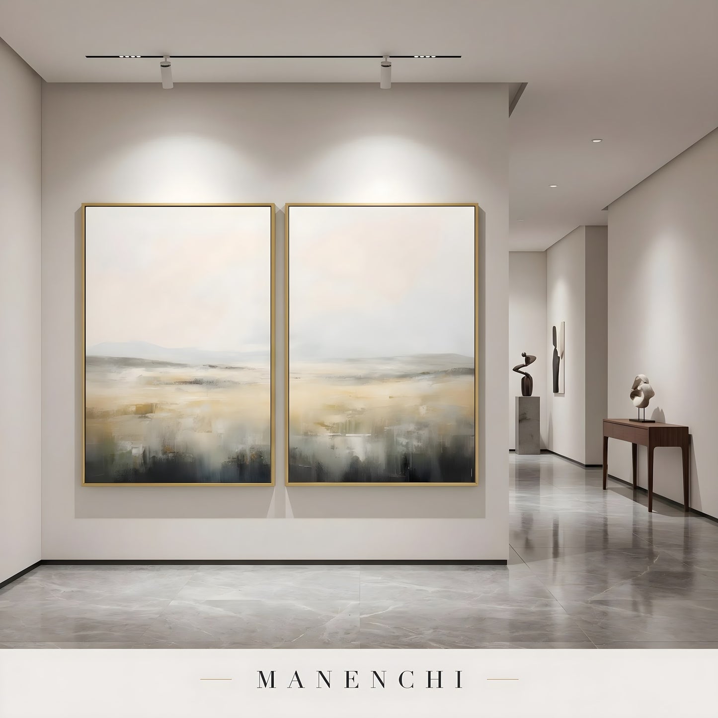 Field of Echoes - original hand-painted abstract painting by Manenchi