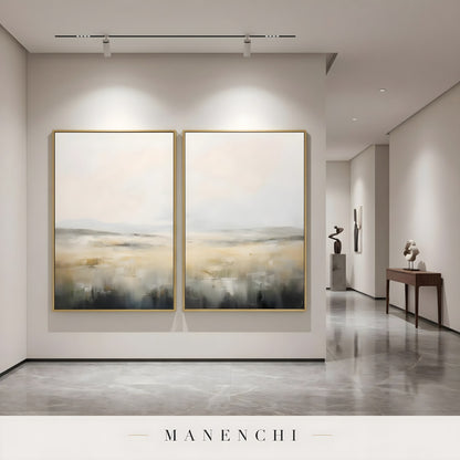Field of Echoes - original hand-painted abstract painting by Manenchi