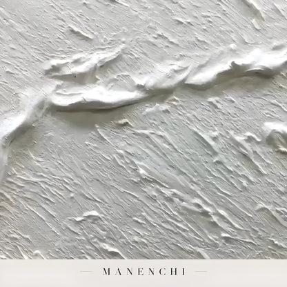 Close-up detail of the textured brushwork in Ivory Sand Tidal