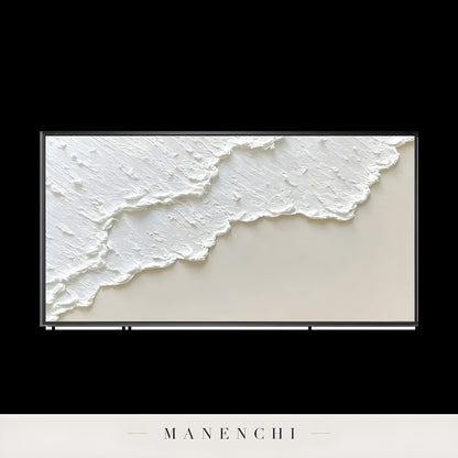 Ivory Sand Tidal abstract painting displayed in product shot painting only