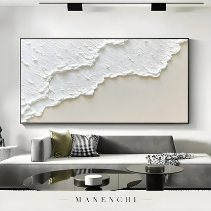 Ivory Sand Tidal - original hand-painted abstract painting by Manenchi
