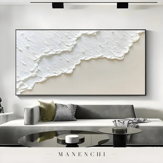 Ivory Sand Tidal - original hand-painted abstract painting by Manenchi