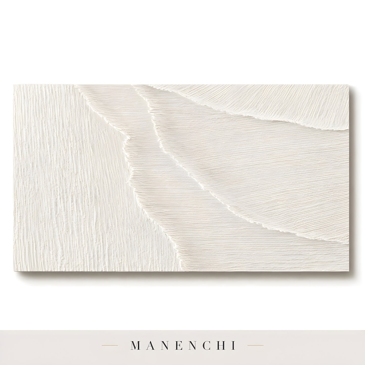Ivory Sculptural Dunes - original hand-painted abstract painting by Manenchi