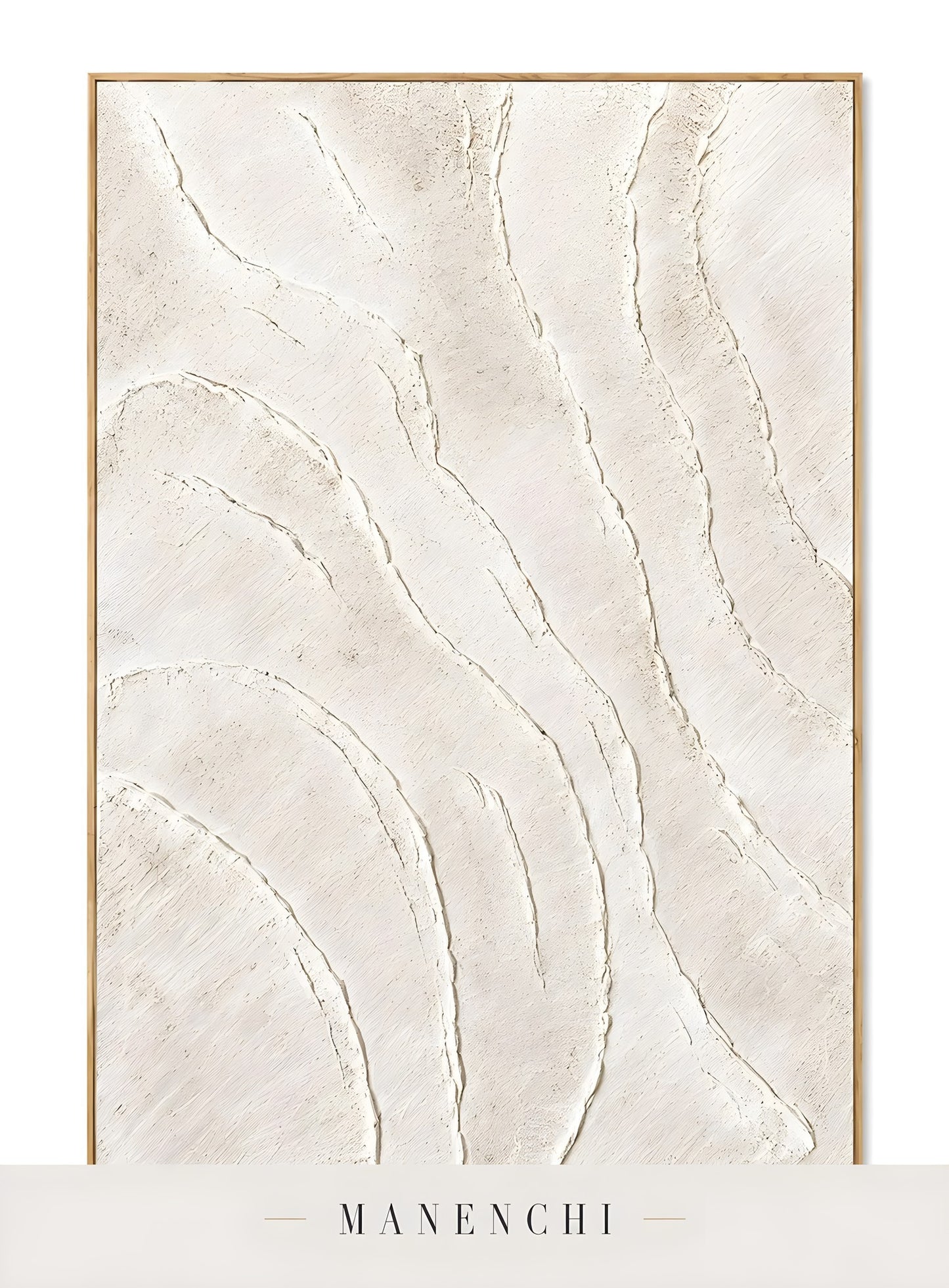 Ivory Tectonic Relief - original hand-painted abstract painting by Manenchi