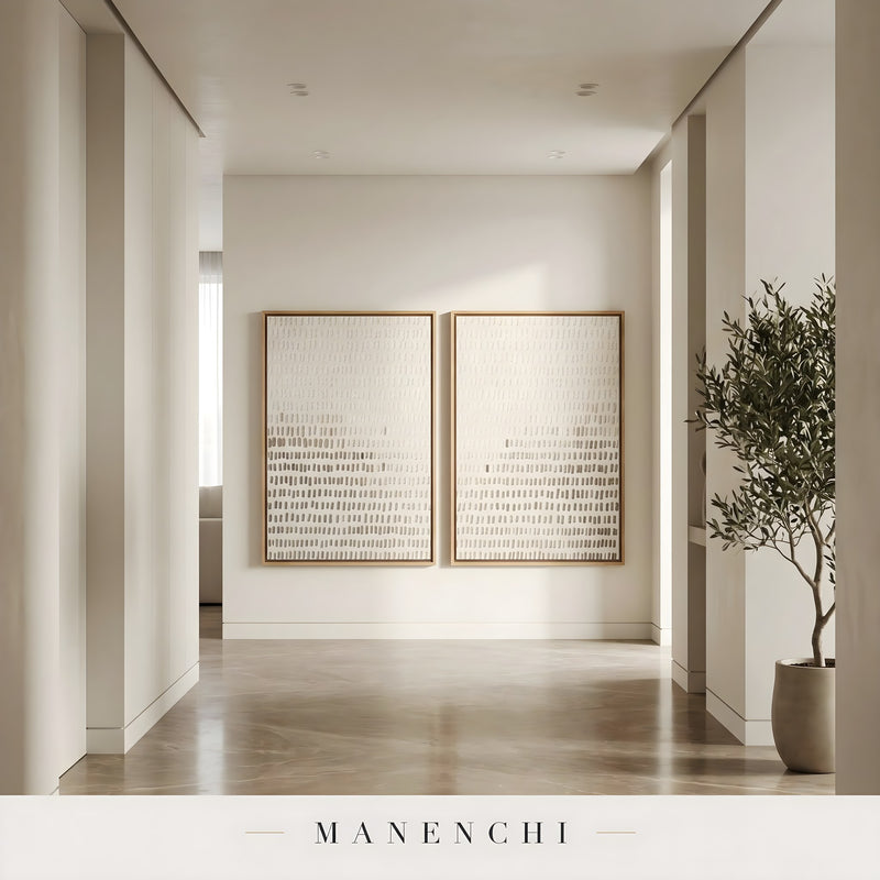 Linear Whisper - original hand-painted abstract painting by Manenchi