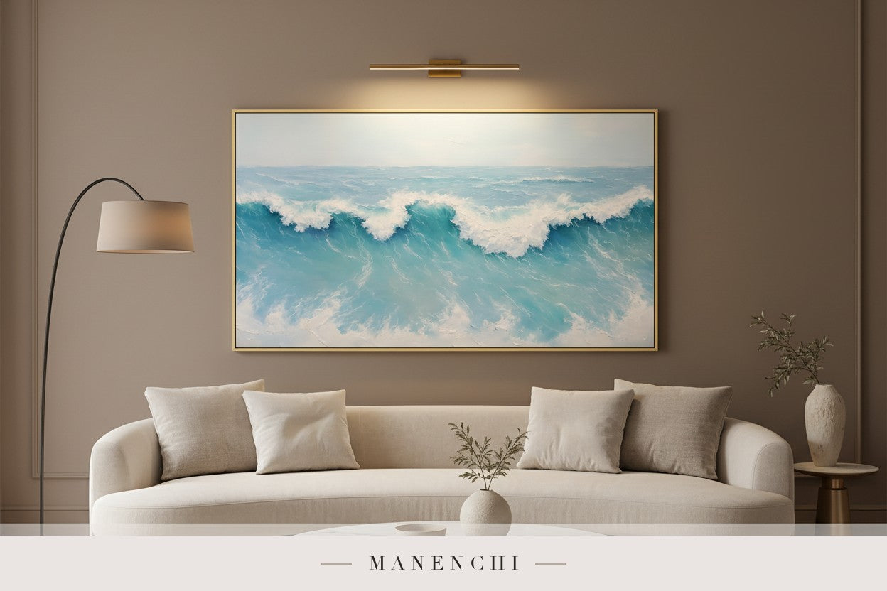 Cerulean Swell Momentum original hand-painted artwork by Manenchi