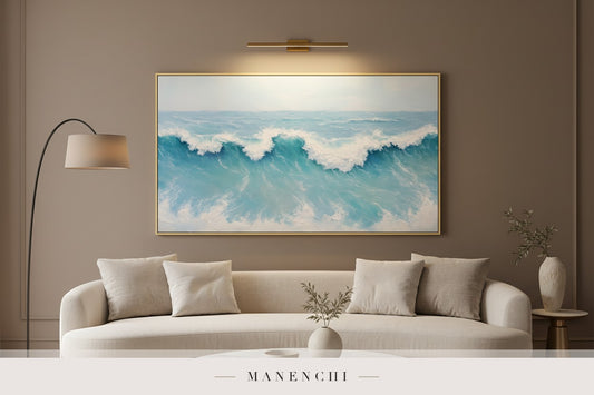 Cerulean Swell Momentum original hand-painted artwork by Manenchi
