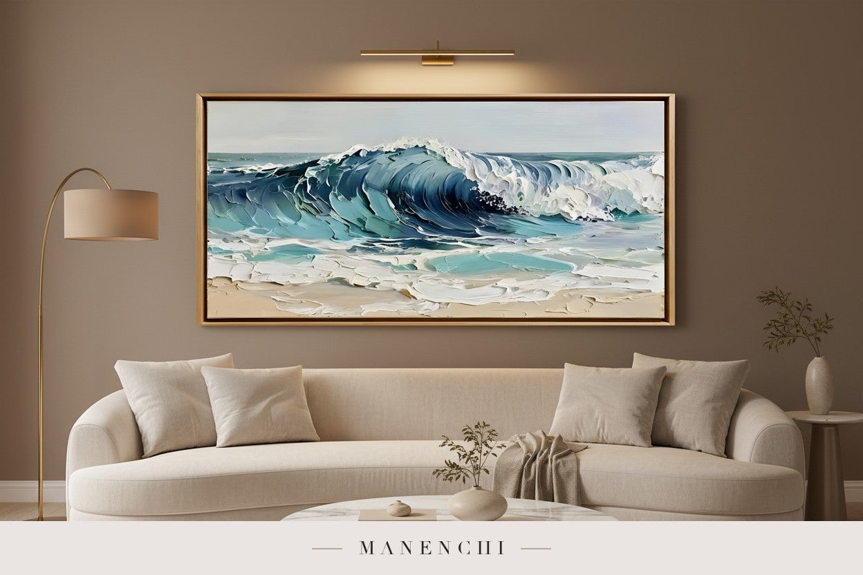 Azure Tectonic Swell original hand-painted artwork by Manenchi