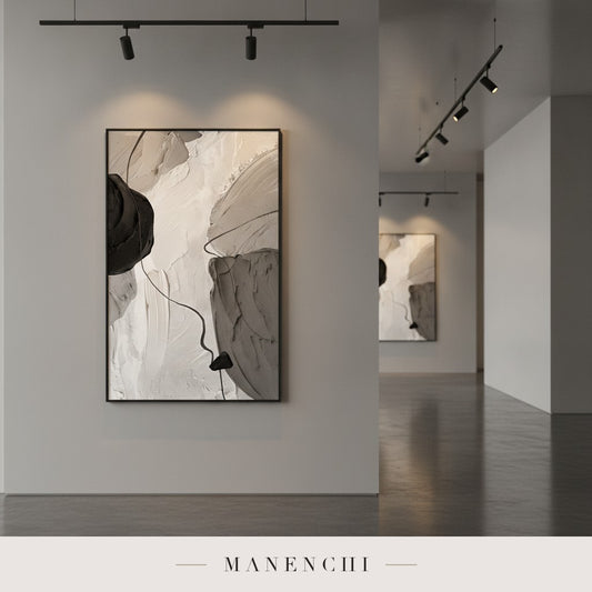 Ethereal Monochrome original hand-painted artwork by Manenchi