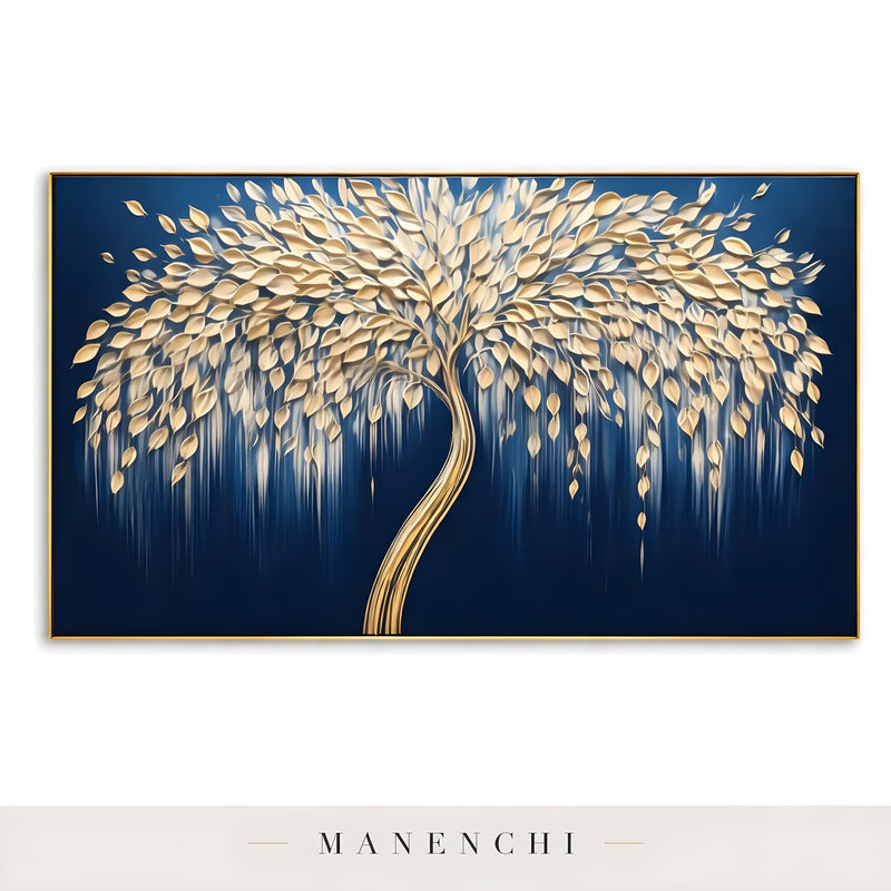 Midnight Gilded Arbor - original hand-painted abstract painting by Manenchi