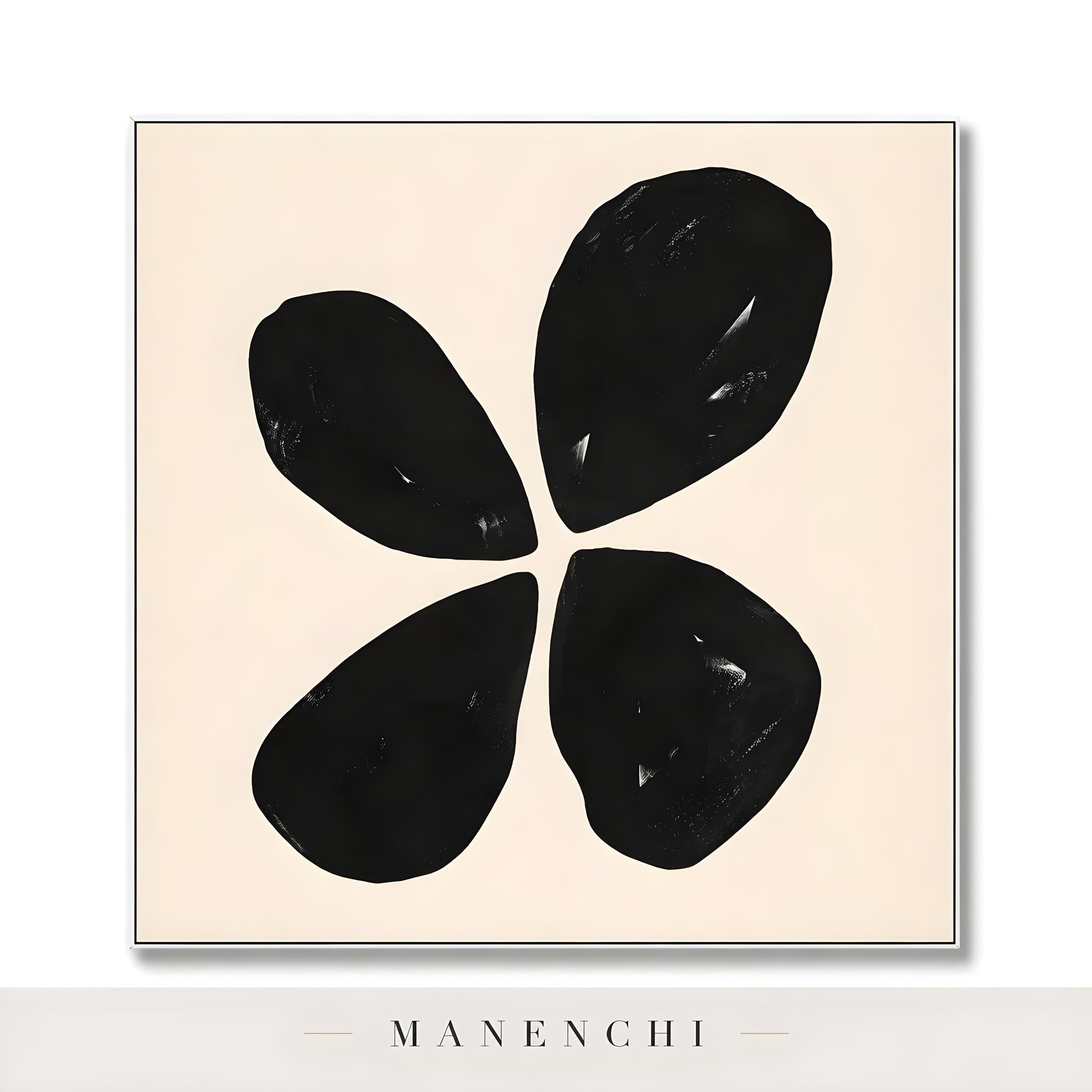 Minimalist Petals - original hand-painted abstract painting by Manenchi