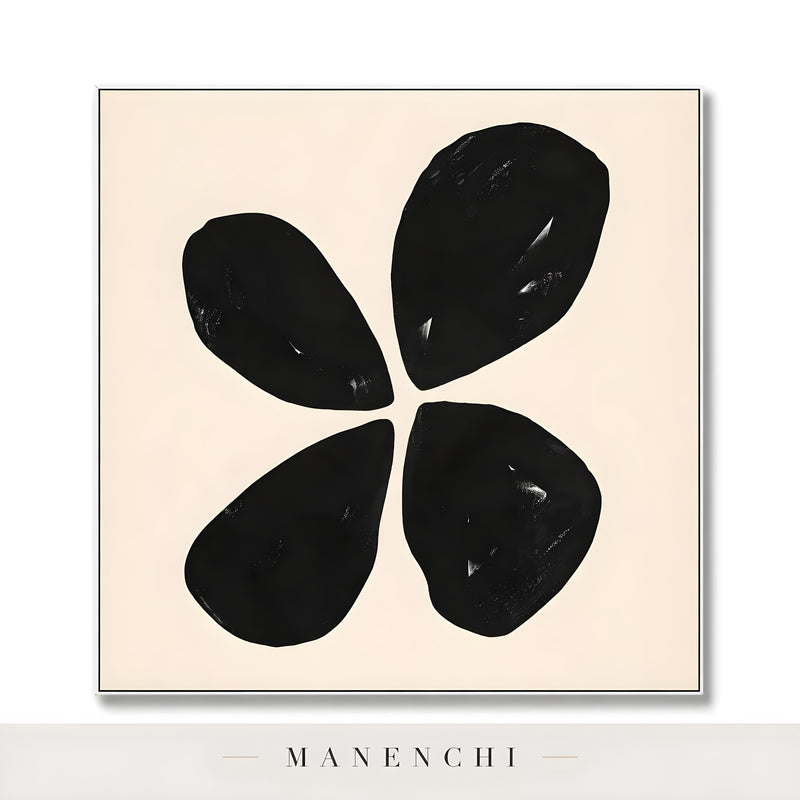 Minimalist Petals - original hand-painted abstract painting by Manenchi