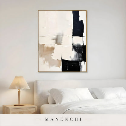 Monochromatic Equilibrium - original hand-painted abstract painting by Manenchi