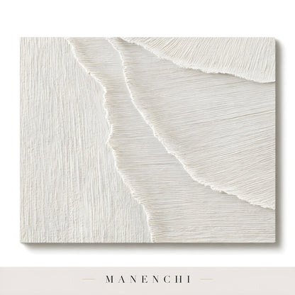 Monochromatic Sculpted Dunes - original hand-painted abstract painting by Manenchi