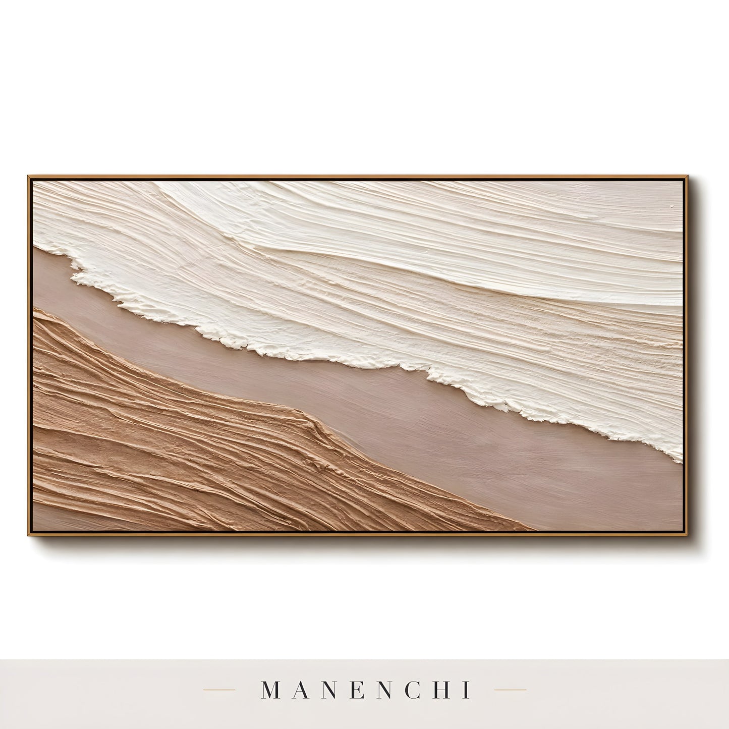 Close-up detail of the textured brushwork in Organic Sand Dunes