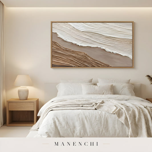 Organic Sand Dunes - original hand-painted abstract painting by Manenchi