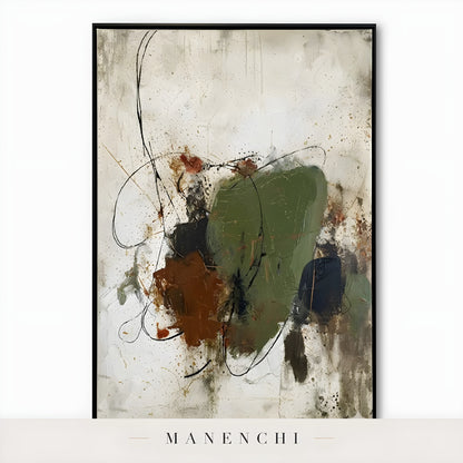 Organic Tectonic Strata - original hand-painted abstract painting by Manenchi