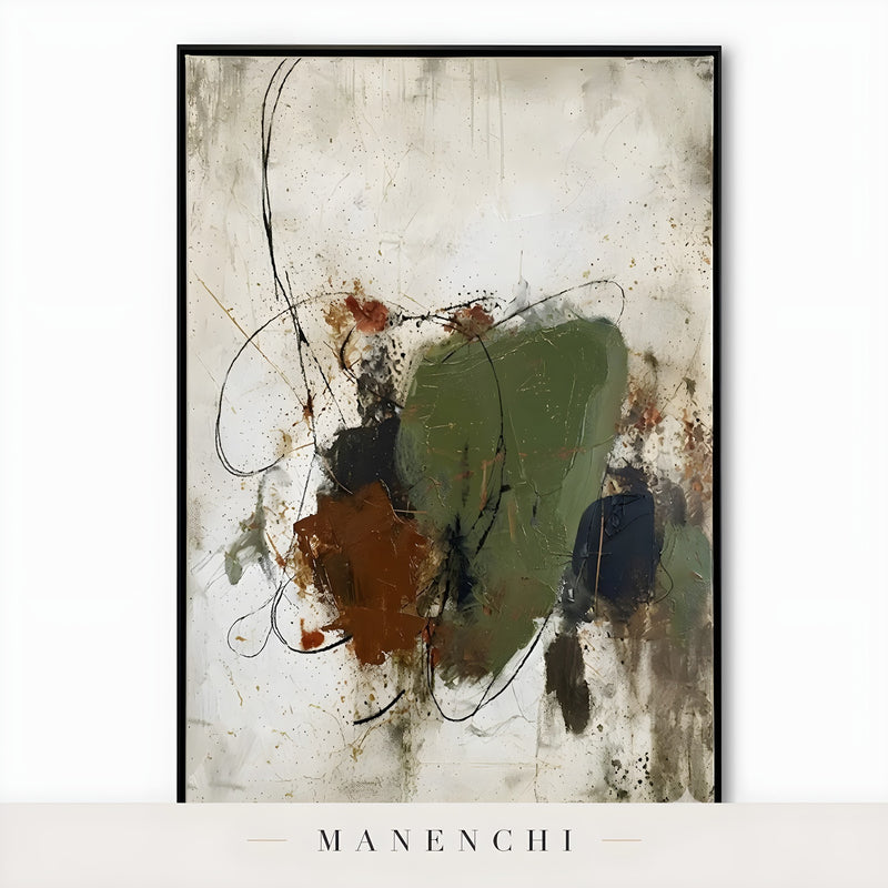 Organic Tectonic Strata - original hand-painted abstract painting by Manenchi