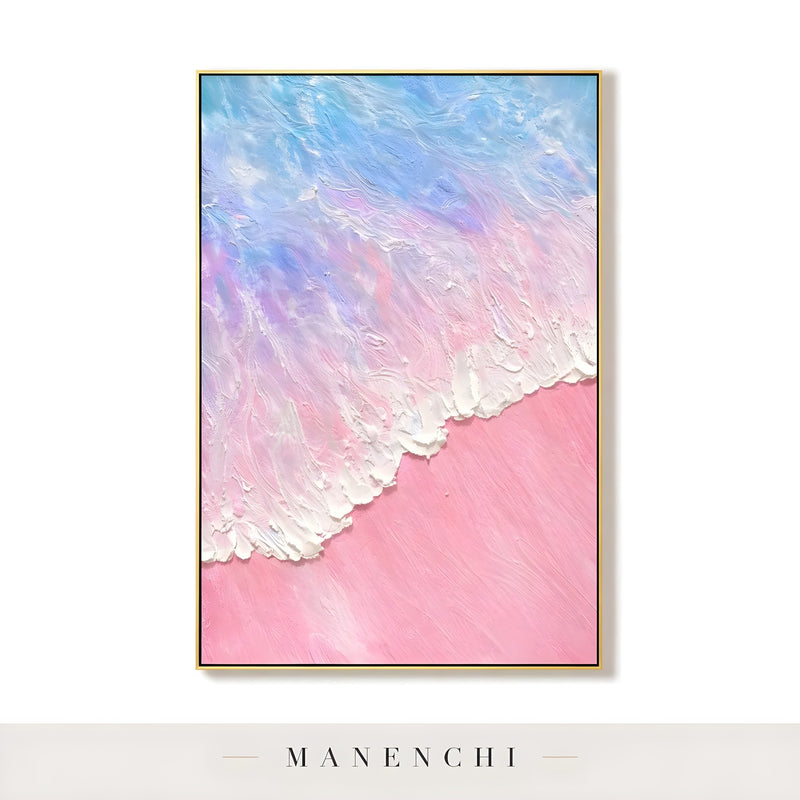 Pastel Tidal Impression - original hand-painted abstract painting by Manenchi