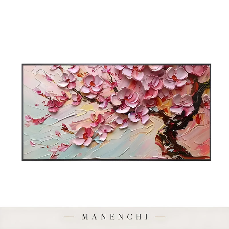 Petal Haven Radiance - original hand-painted abstract painting by Manenchi
