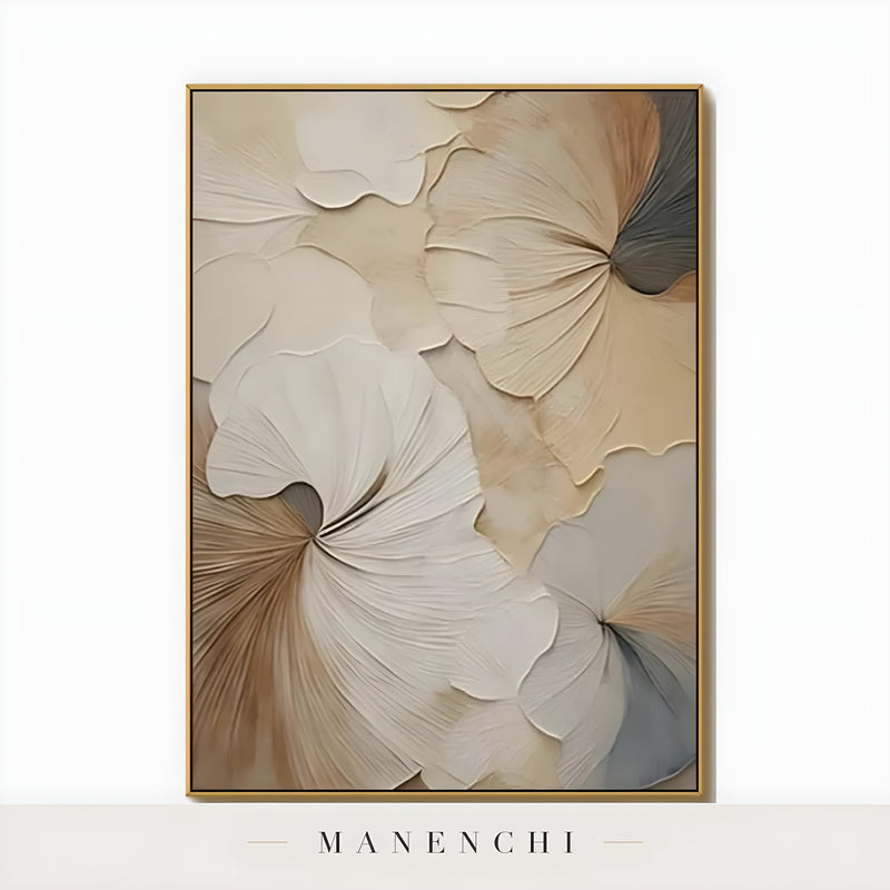 Porcelain Petal Swirl - original hand-painted abstract painting by Manenchi