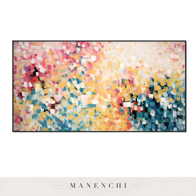 Prismatic Meadow Radiance - original hand-painted abstract painting by Manenchi