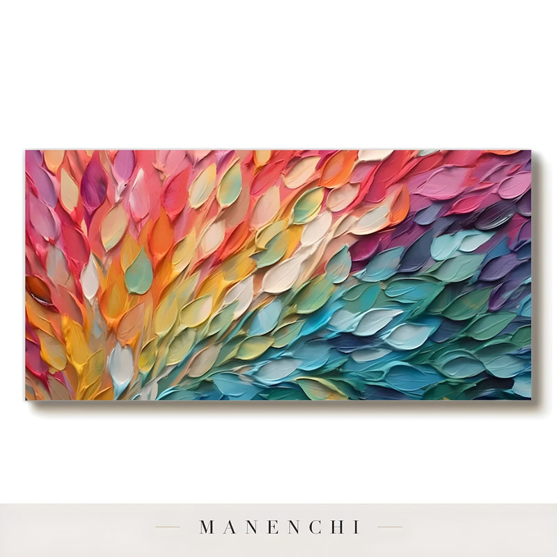 Prismatic Petal Explosion - original hand-painted abstract painting by Manenchi