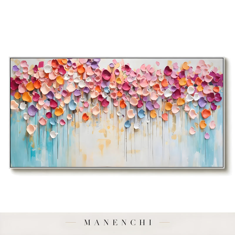 Prismatic Petal Rhapsody - original hand-painted abstract painting by Manenchi