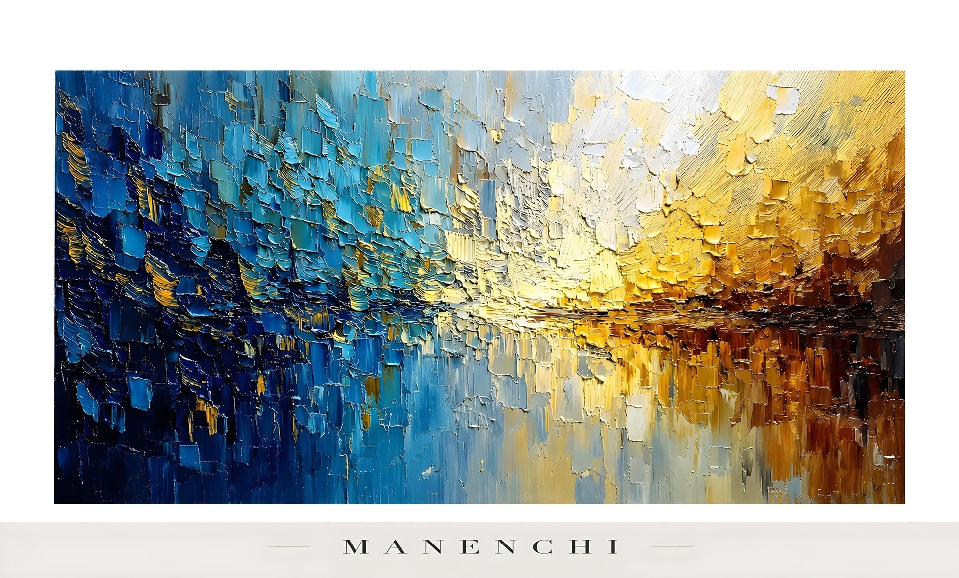 Prismatic Tidal Convergence abstract painting displayed in original canvas painting