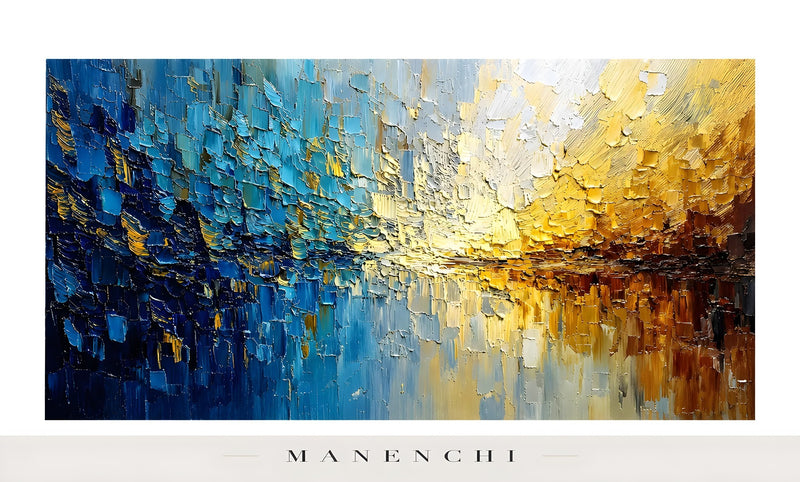 Prismatic Tidal Convergence abstract painting displayed in original canvas painting