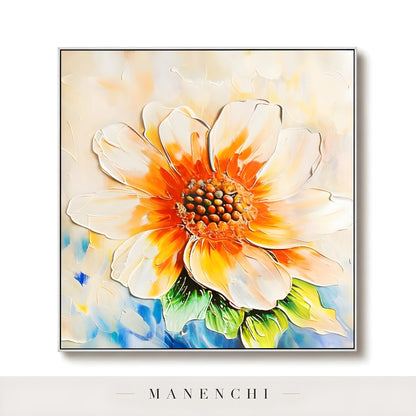 Radiant Solar Bloom abstract painting displayed in standalone painting view