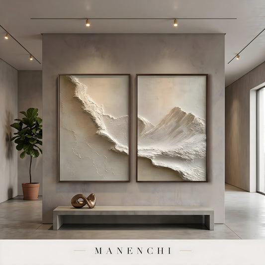 Ridge Line Flow - original hand-painted abstract painting by Manenchi