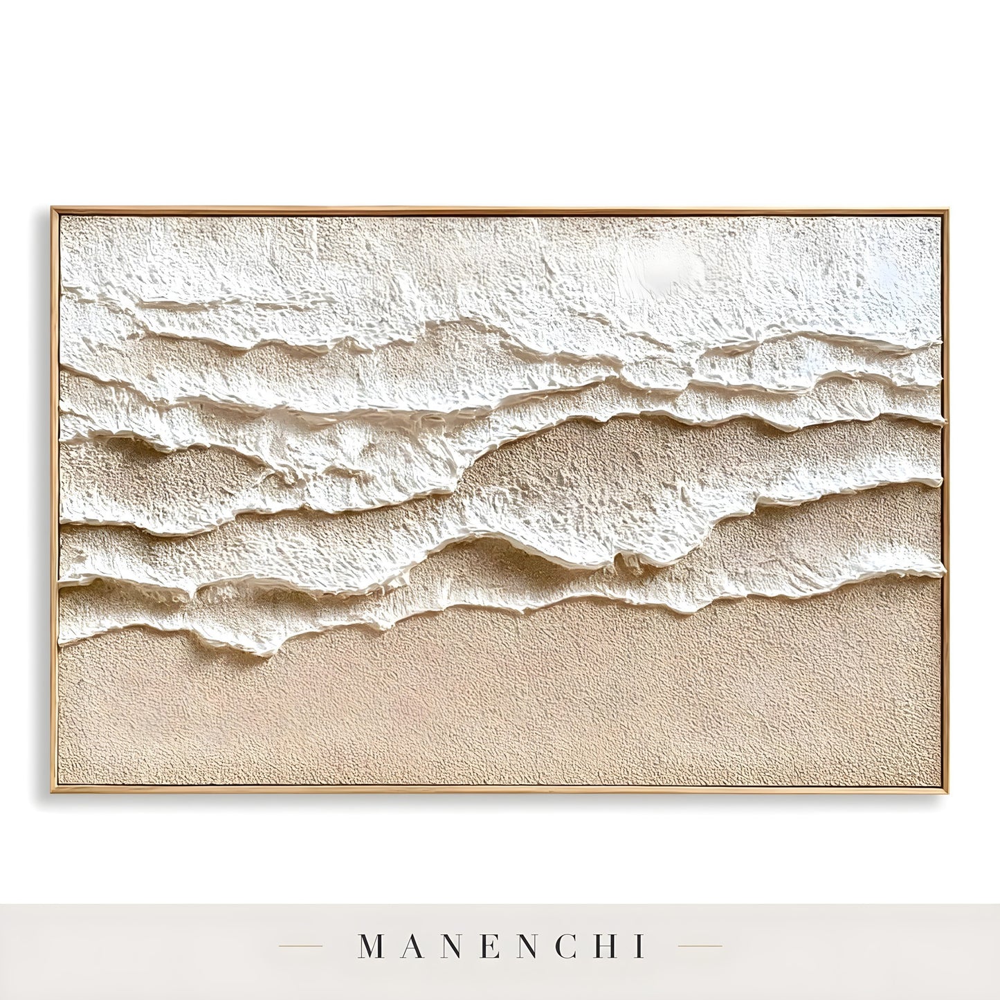 Sculpted Dune Horizon - original hand-painted abstract painting by Manenchi