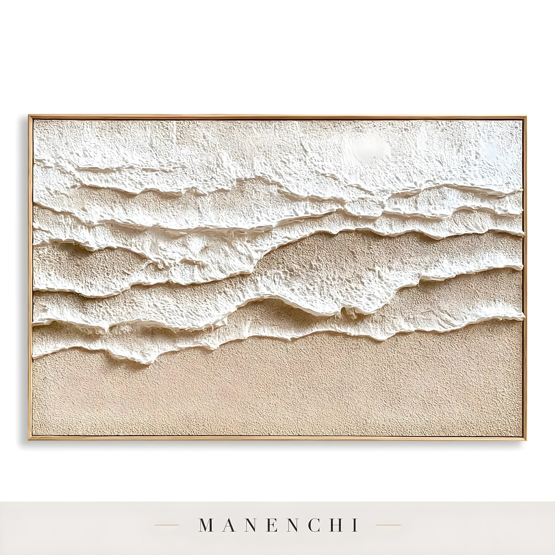 Sculpted Dune Horizon - original hand-painted abstract painting by Manenchi