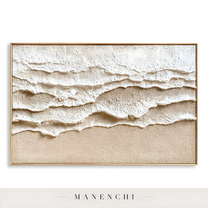Sculpted Dune Horizon - original hand-painted abstract painting by Manenchi