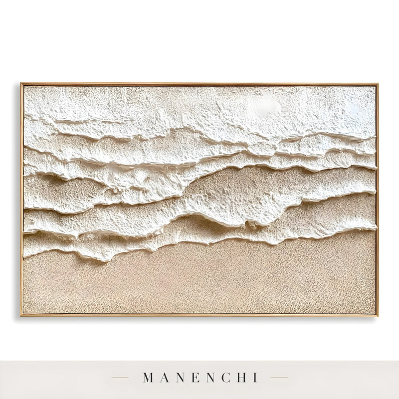 Sculpted Dune Horizon - original hand-painted abstract painting by Manenchi